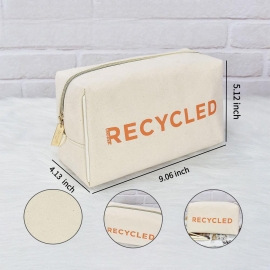 Canvas cosmetic makeup bag