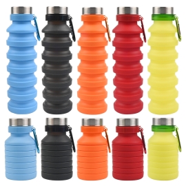 Outdoor silicone folding water cup