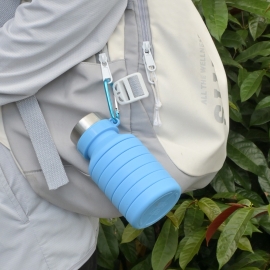 Outdoor silicone folding water cup