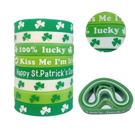 St. Patrick's Day Silicone Wristband Set(6 Wristbands)