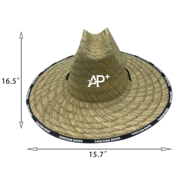 Sun-protective covered wide-brimmed hat
