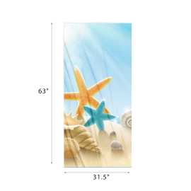 Superfine fiber quick-drying double-sided fleece beach towel