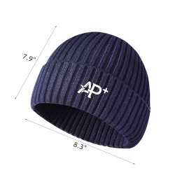 Thickened custom-made solid-color woolen hats for autumn and winter