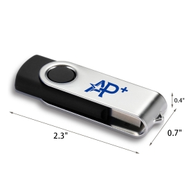 Rotating Customizable Logo Metal USB Drive