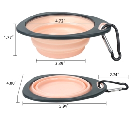 Outdoor pet TPR material folding bowl