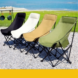 Outdoor high-back folding chair