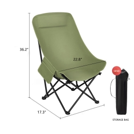 Outdoor high-back folding chair