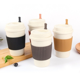 16oz eco-friendly cup with a lid