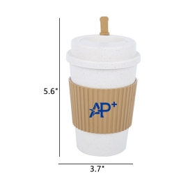 16oz eco-friendly cup with a lid