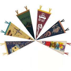 Custom Felt Pennant Banner - 9" x 24"  - Decorative &amp; Promotional