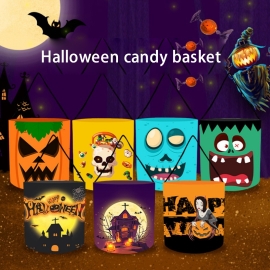 LED Light-Up Halloween Candy Bag – Glowing Trick-or-Treat Bucket for Kids
