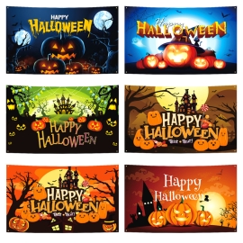 Personalized Jumbo Halloween Sign – 3.6'x6' Custom Name Trick-or-Treat Banner