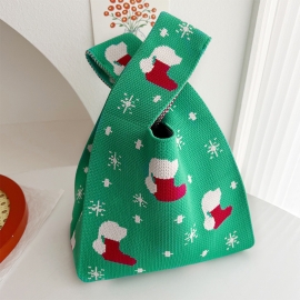 1. Custom Logo Knit Pouch Compact Carry All For Small Items