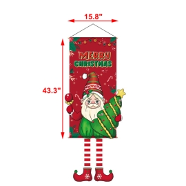 Christmas Hanging Fabric Banner Holiday Party Decorations