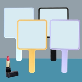 Custom Logo Handheld Makeup Mirror Portable Advertising Gift Mirror