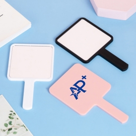 Custom Logo Handheld Makeup Mirror Portable Advertising Gift Mirror