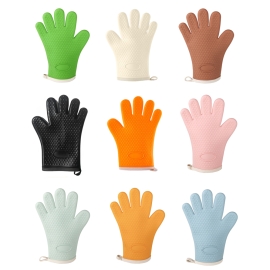 Microwave Oven Silicone Heat Resistant Gloves Baking Kitchen Insulation Mitts