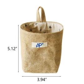 Cotton and linen storage hanging bag