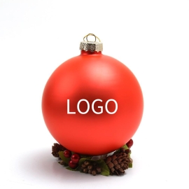 Custom Logo Christmas Glass Balls