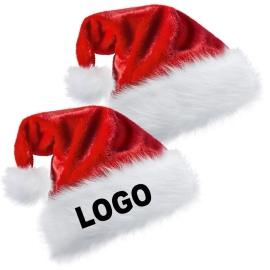 Adult Christmas Hat with Embroidered Logo