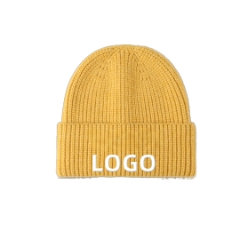 Custom Logo Embroidered Knit Cap (Autumn &amp; Winter)