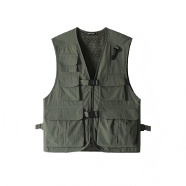 Multi-Pocket Utility Vest for Professionals (Custom Logo)