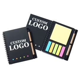 Kraft Paper Loose-Leaf Notebook + Tearable Sticky Notes Set