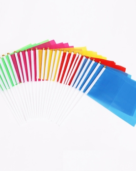 100% Polyester Double-Sided Custom Hand Flags (Events/Outdoor)