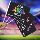 100% Polyester Double-Sided Custom Hand Flags (Events/Outdoor)